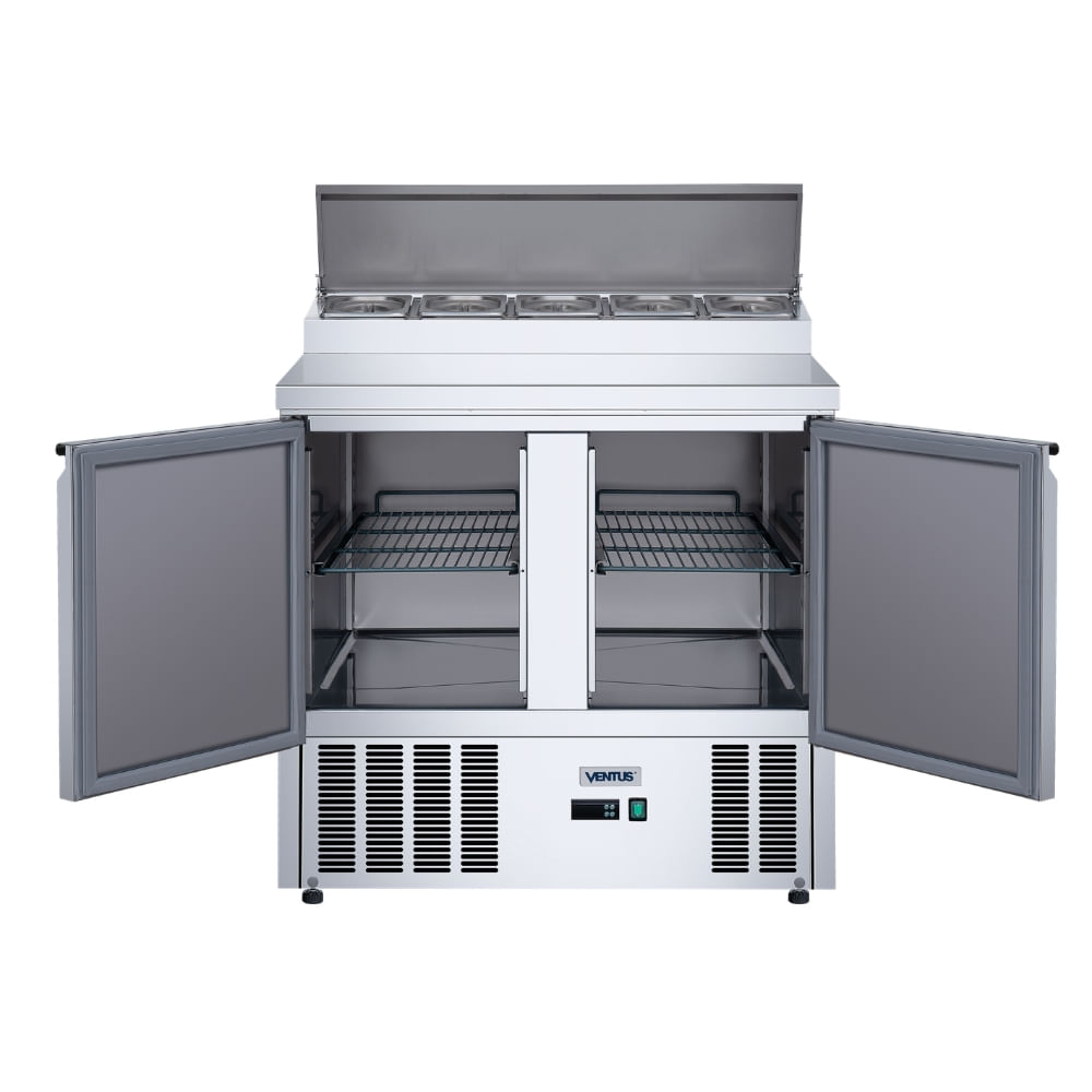 Mesón Saladette 2 Ptas Cubierta Acero Inox VMRSL-370 BENEFIT S/S Ventus - Imagen 5