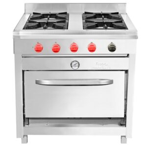 Cocina Industrial a Gas 4 Platos con Horno Ticgas