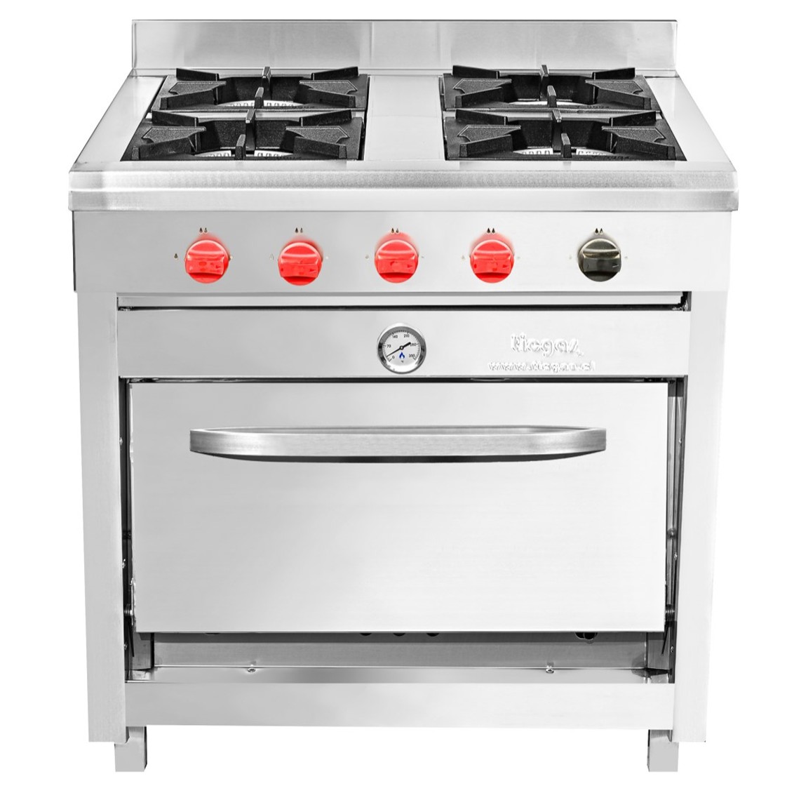Cocina Industrial a Gas 4 Platos con Horno Ticgas