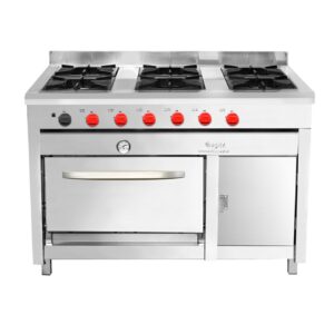 Cocina Industrial a Gas 6 Platos con Horno Ticgas